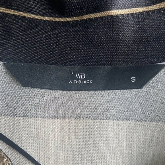 WB WithBlack Long Sleeve Striped Shirt - S - Picture 4 of 7